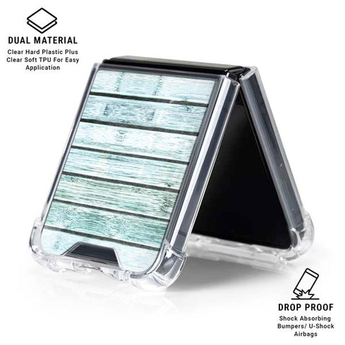 Wooden Stripes Galaxy Z Flip6 Clear Case