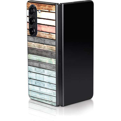 Wooden Stripes Galaxy Z Fold5 5G Skin
