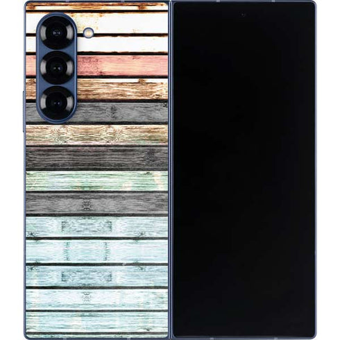 Wooden Stripes Galaxy Z Fold6 Skin