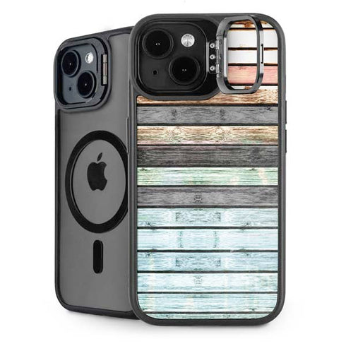 Wooden Stripes iPhone 14 Kickstand Case