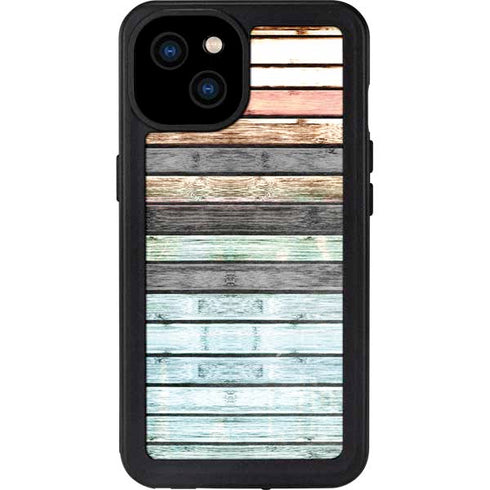 Wooden Stripes iPhone 15 Plus Waterproof Case