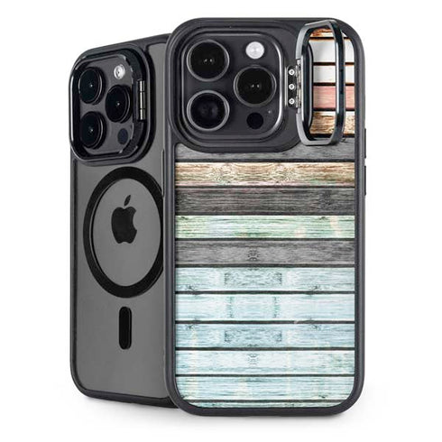 Wooden Stripes iPhone 15 Pro Kickstand Case
