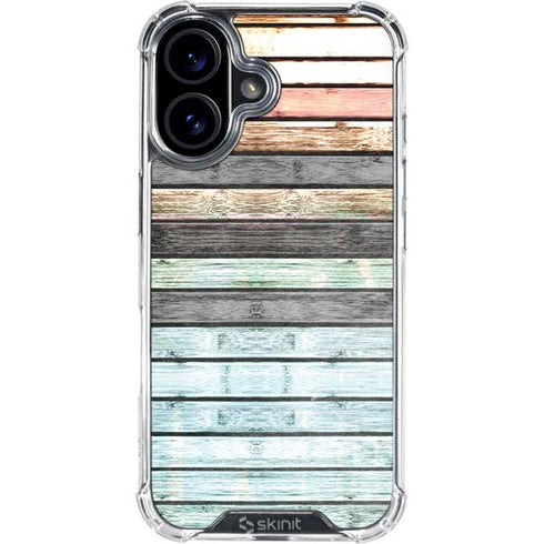 Wooden Stripes iPhone 16 Clear Case