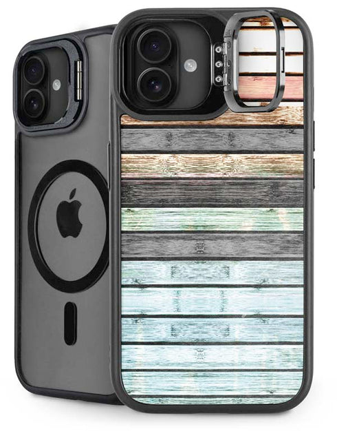 Wooden Stripes iPhone 16 Kickstand Case
