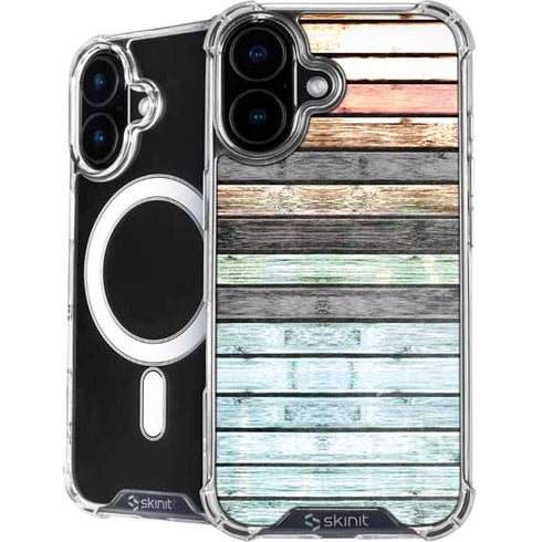 Wooden Stripes iPhone 16 Plus MagSafe Case