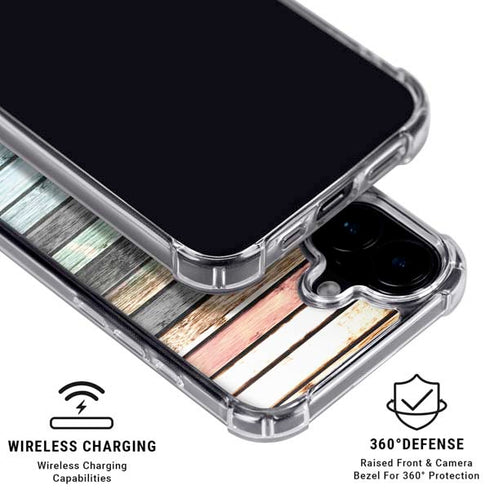 Wooden Stripes iPhone 16 Plus MagSafe Case