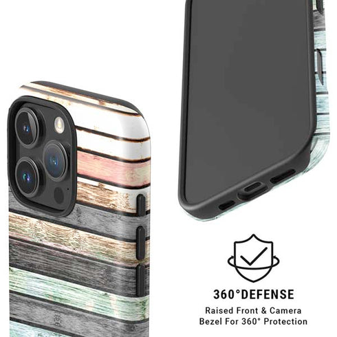 Wooden Stripes iPhone 16 Pro Magsafe Impact Case