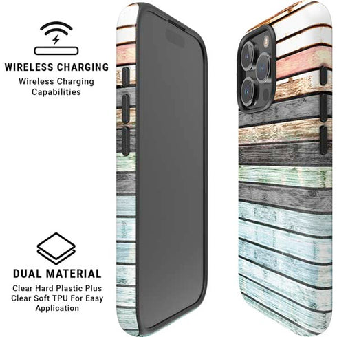 Wooden Stripes iPhone 16 Pro Magsafe Impact Case