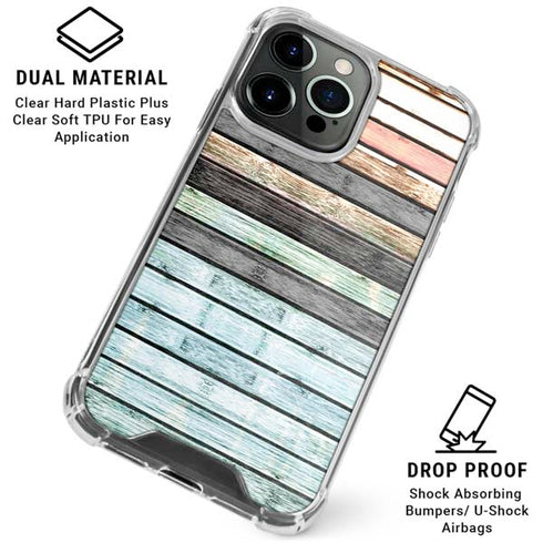 Wooden Stripes iPhone 16 Pro Max Clear Case