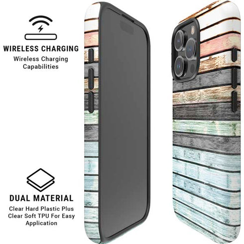 Wooden Stripes iPhone 16 Pro Max Magsafe Impact Case