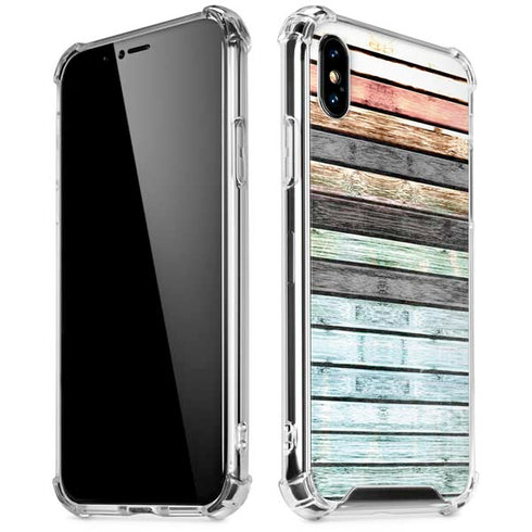 Wooden Stripes iPhone X/XS Clear Case