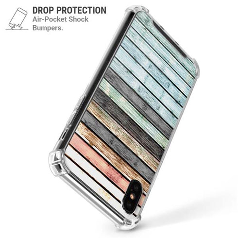 Wooden Stripes iPhone X/XS Clear Case