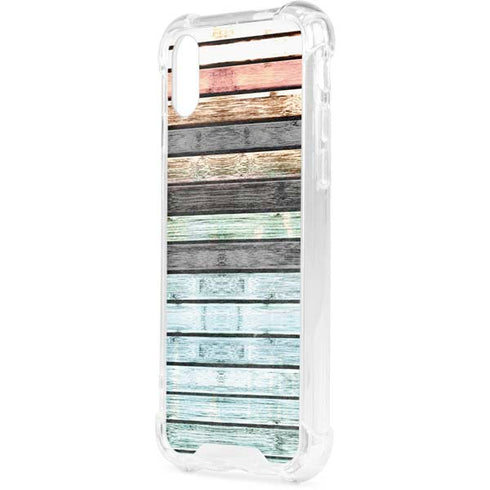 Wooden Stripes iPhone XS Clear Case