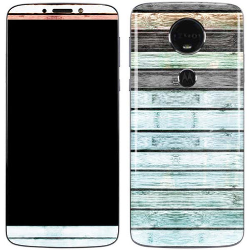 Wooden Stripes Moto E5 Plus Skin