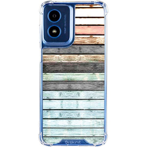 Wooden Stripes Moto G 5G (2024) Clear Case