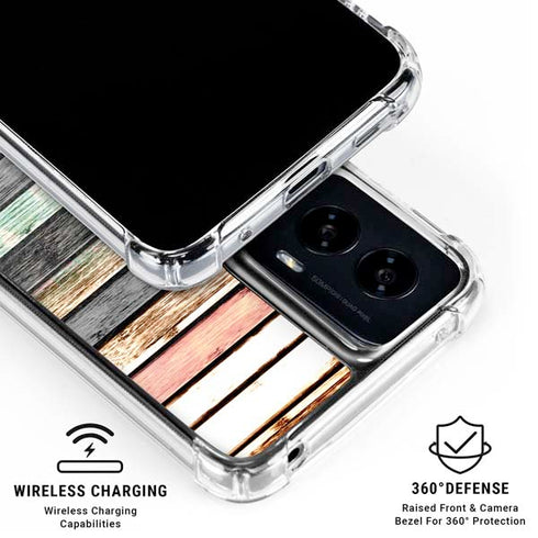 Wooden Stripes Moto G Power 5G (2024) Clear Case