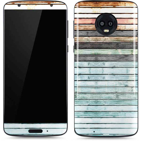 Wooden Stripes Moto G6 Skin