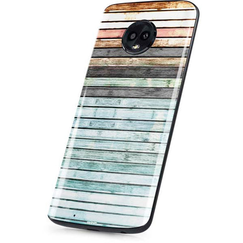 Wooden Stripes Moto G6 Skin