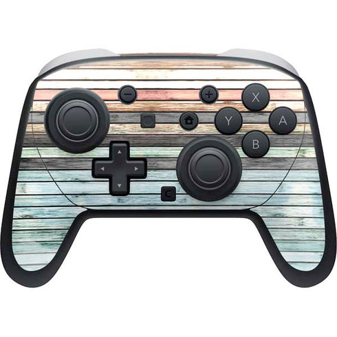 Wooden Stripes Nintendo Switch 2 (2025) Pro Controller Skin