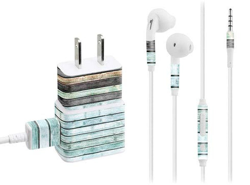 Wooden Stripes Phone Charger Skin