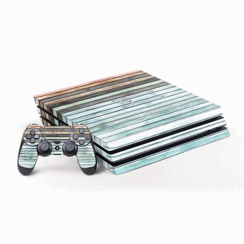 Wooden Stripes PlayStation PS4 Skins