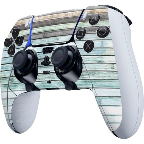 Wooden Stripes PS5 DualSense Edge Pro Controller Skin