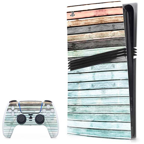 Wooden Stripes PS5 Pro Bundle Skin