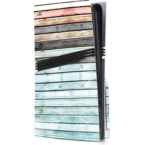 Wooden Stripes PS5 Pro Disk Console Skin