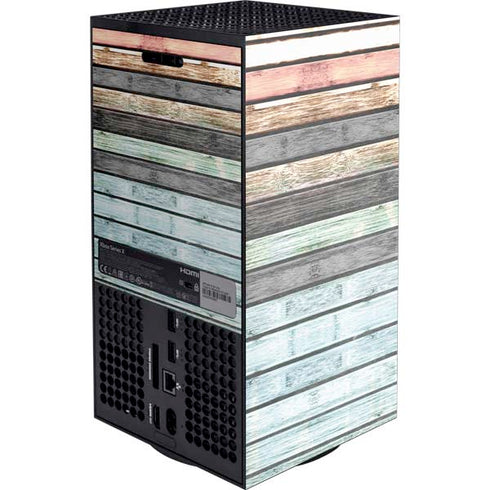 Wooden Stripes XBox Series X Digital Edition Console Skin