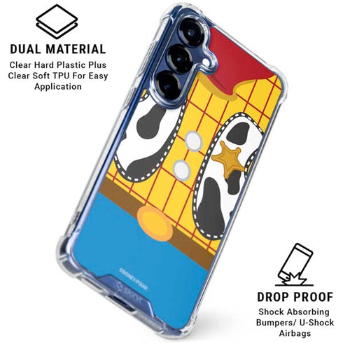 Disney Toy Story Woody Apparel Galaxy S25 Clear Case