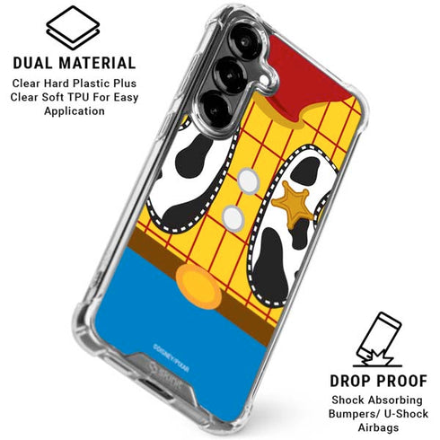 Disney Toy Story Woody Apparel Galaxy S26 Plus Clear Case