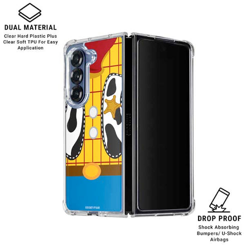Disney Toy Story Woody Apparel Galaxy Z Fold6 Clear Case