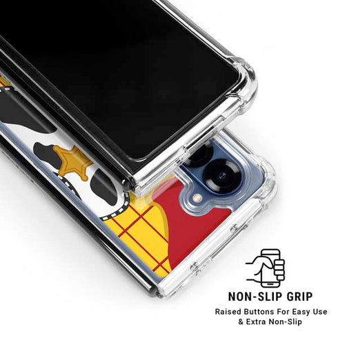 Disney Toy Story Woody Apparel Galaxy Z Fold6 Clear Case