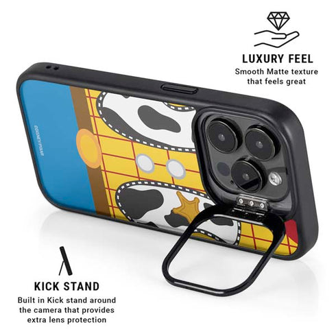 Disney Toy Story Woody Apparel iPhone 14 Pro Max Kickstand Case