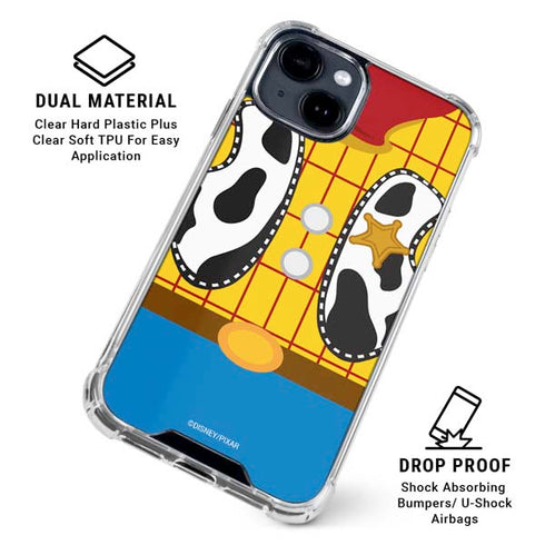Disney Toy Story Woody Apparel iPhone 15 Clear Case