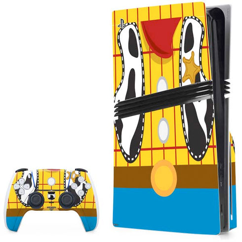 Disney Toy Story Woody Apparel PS5 Pro Disk Bundle Skin