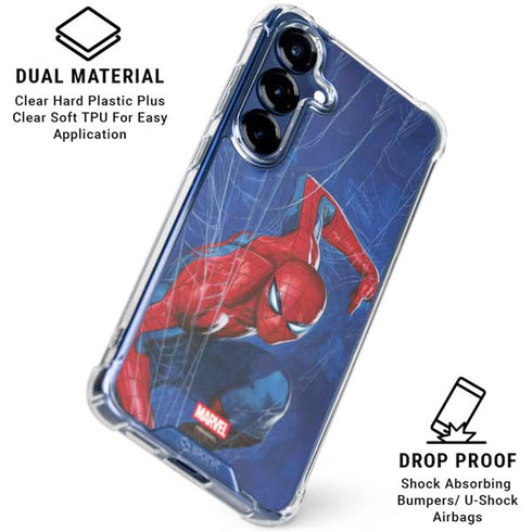 Marvel Spiderman World of Webs Galaxy S25 Plus Clear Case
