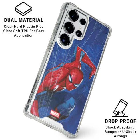 Marvel Spiderman World of Webs Galaxy S25 Ultra Clear Case