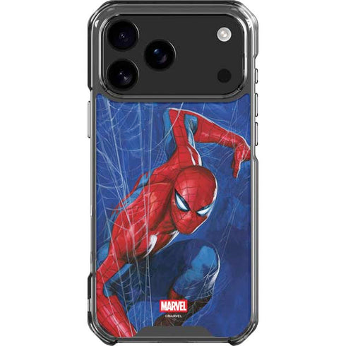 Marvel Spiderman World of Webs iPhone 18 Pro Max Clear Case