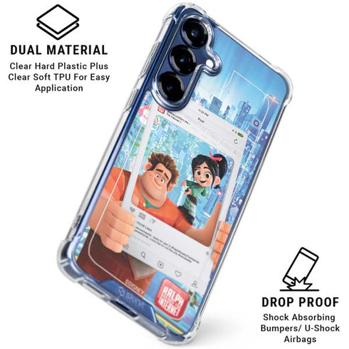 Disney Wreck-it Ralph and Vanellope Instagram Pose Galaxy S25 Plus Clear Case