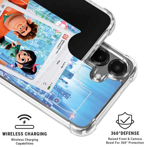 Disney Wreck-it Ralph and Vanellope Instagram Pose Galaxy S26 Clear Case