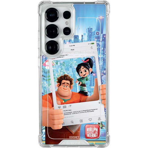 Disney Wreck-it Ralph and Vanellope Instagram Pose Galaxy S26 Ultra Clear Case