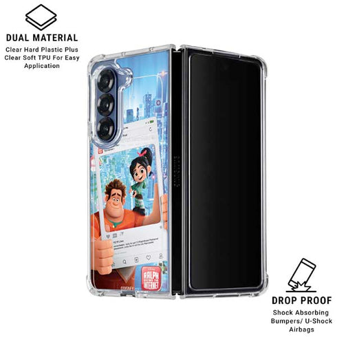 Disney Wreck-it Ralph and Vanellope Instagram Pose Galaxy Z Fold6 Clear Case