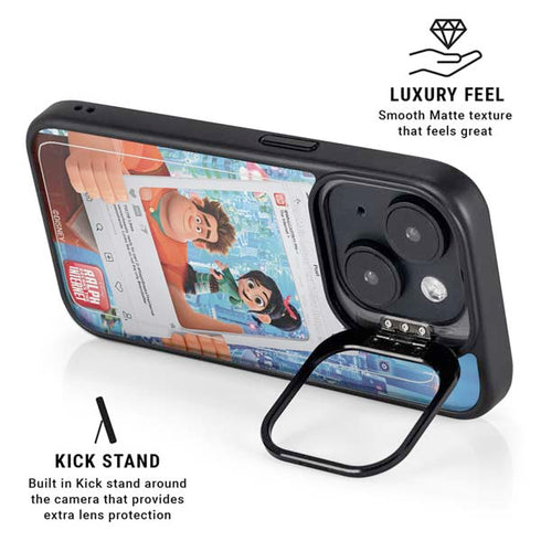 Disney Wreck-it Ralph and Vanellope Instagram Pose iPhone 15 Kickstand Case