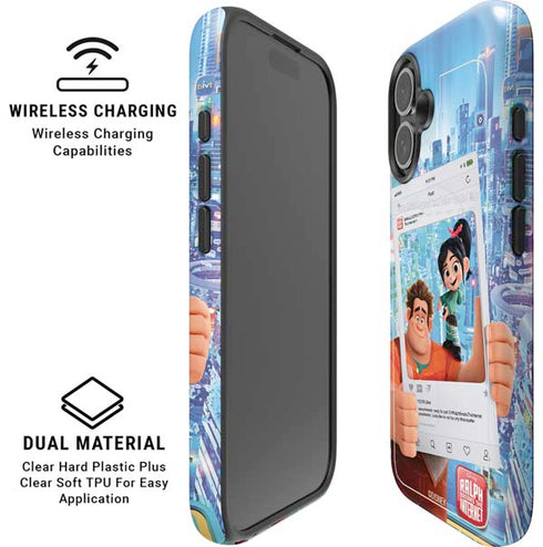 Disney Wreck-it Ralph and Vanellope Instagram Pose iPhone 16 Plus Magsafe Impact Case
