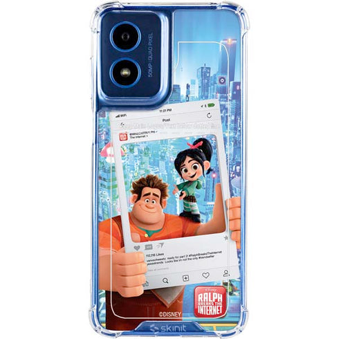 Disney Wreck-it Ralph and Vanellope Instagram Pose Moto G Play 4G (2024) Clear Case