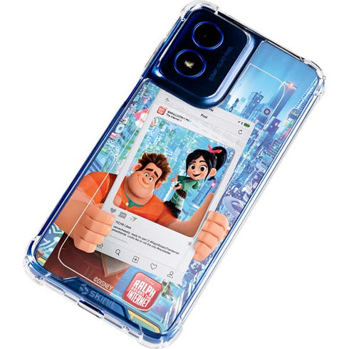 Disney Wreck-it Ralph and Vanellope Instagram Pose Moto G Play 4G (2024) Clear Case