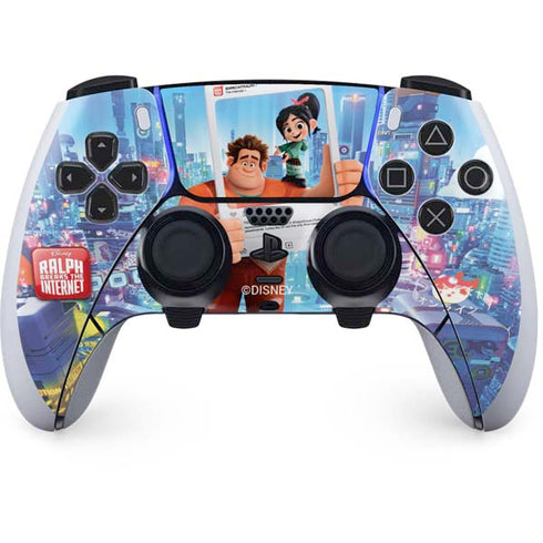 Disney Wreck-it Ralph and Vanellope Instagram Pose PS5 DualSense Edge Pro Controller Skin