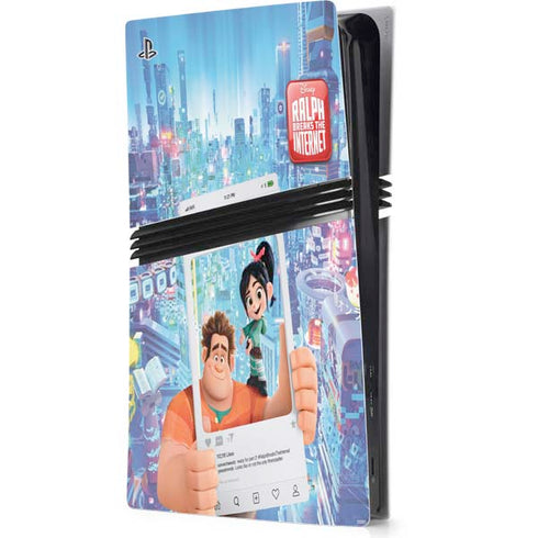 Disney Wreck-it Ralph and Vanellope Instagram Pose PS5 Pro Console Skin