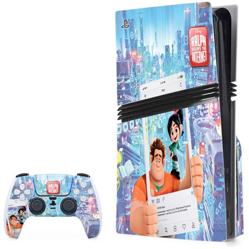 Disney Wreck-it Ralph and Vanellope Instagram Pose PS5 Pro Disk Bundle Skin